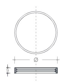 Guarnizione siliconica per tubo inox resistente alle alte temperature  (120mm)